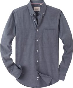 Mens Grey Solid Formal Shirt