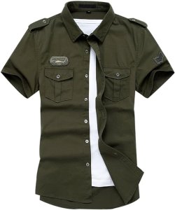 Military Button Down Army Shirt