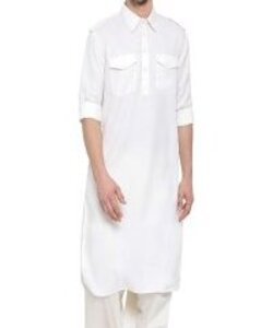 Mens Cotton Blend White KurtaSet